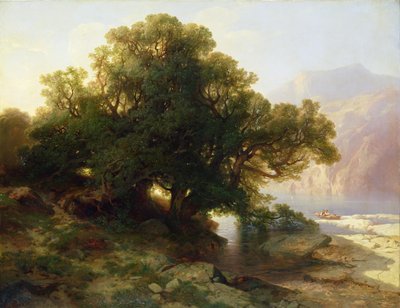 Vista del lago di Thuner, 1854 da Alexandre Calame